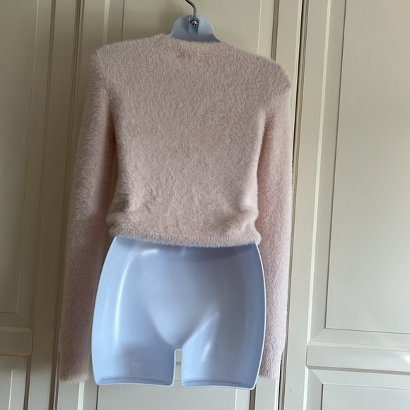 Sunday Best Kitten Crewneck Pale Pink Strawberry Puff Size XS Cozy Soft Luxe. - Picture 7 of 13